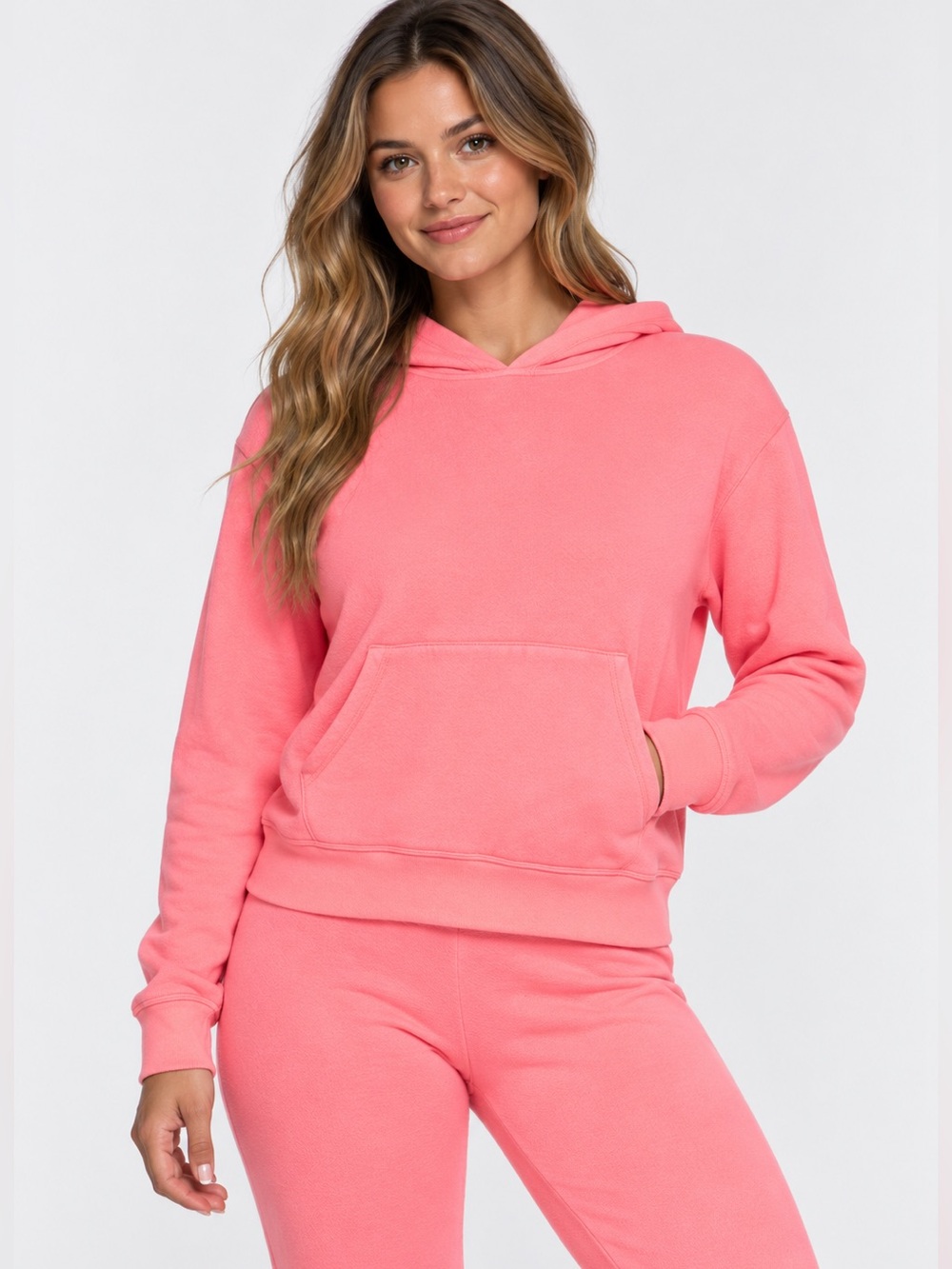 SKIMS French Terry Modal Classic Hoodie | Coral